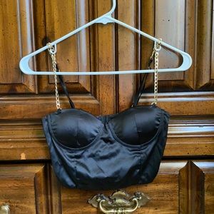 satin bustier top